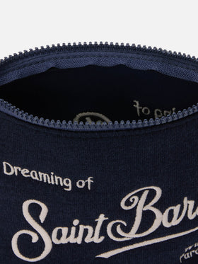 Aline Wool Pouch in blue wool blend