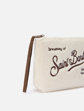 Pochette Aline Teddy in sherpa beige