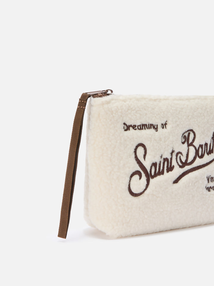Pochette Aline Teddy in sherpa beige