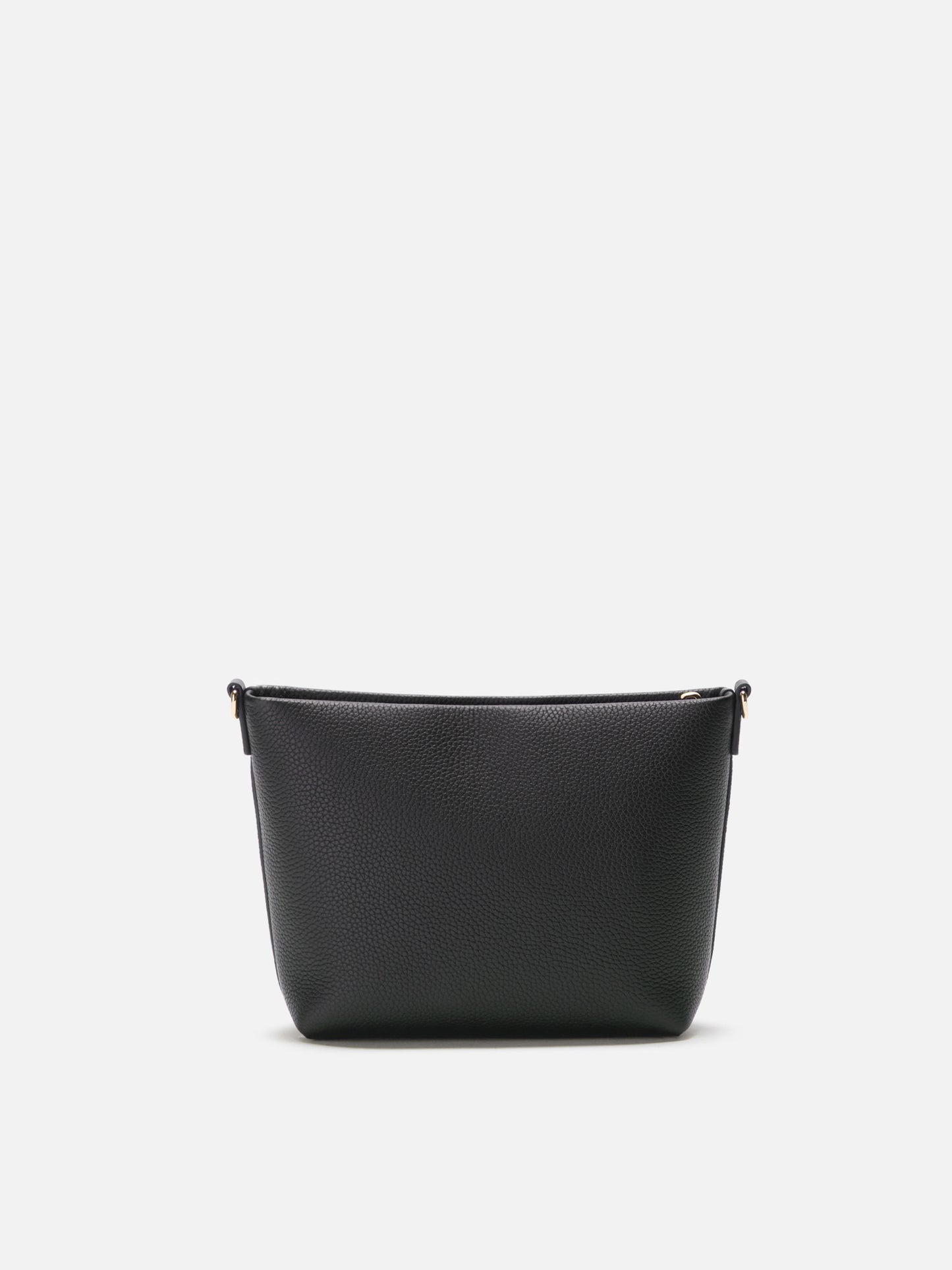 Borsa a spalla Aline Bag in pelle martellata nera