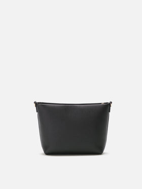Borsa a spalla Aline Bag in pelle martellata nera