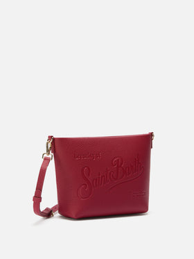 Aline Shoulder Bag in hammered bordeaux leather
