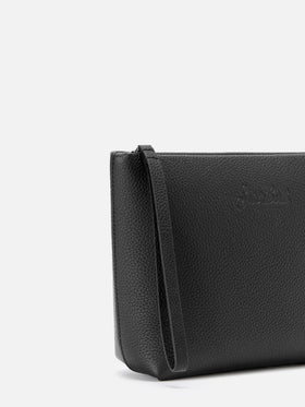 Pochette Aline Pouch in pelle nera