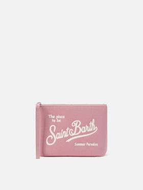 Aline Pochette in canvas rosa
