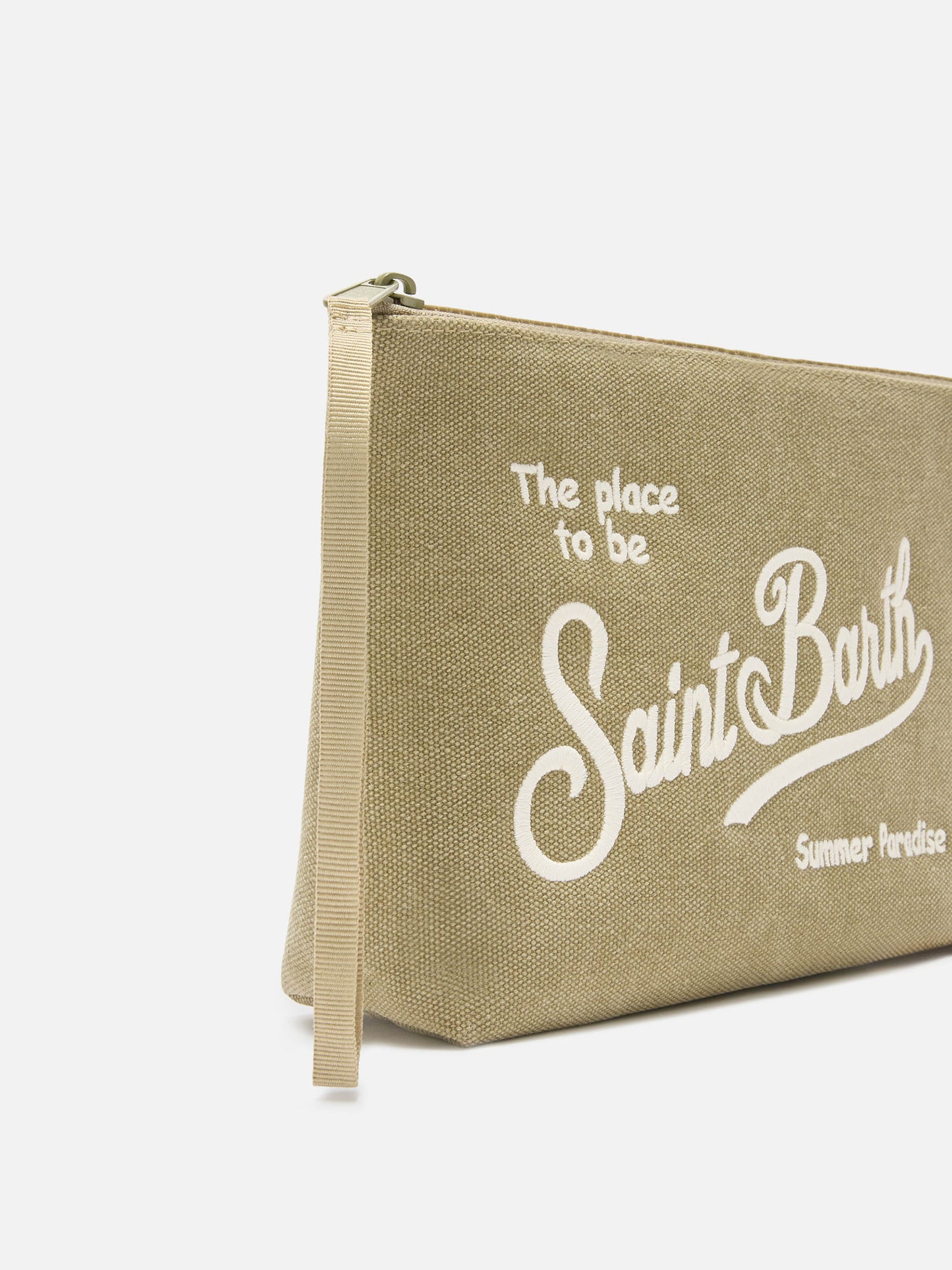 Aline brown canvas pouch