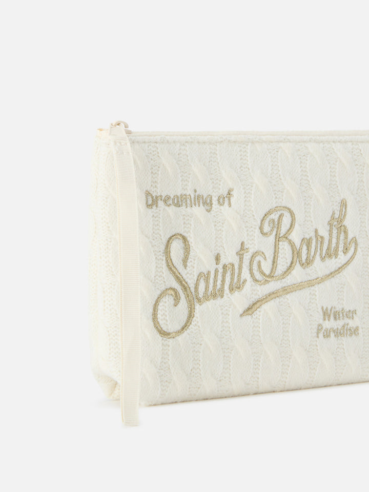 Off white Aline Trikot pochette mit Logostickerei 