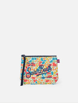 Scuba-Pochette Aline mit Mohn- und Gänseblümchen-Print | HERGESTELLT AUS LIBERTY-STOFF