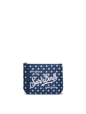 Aline scuba pochette with micro tie print