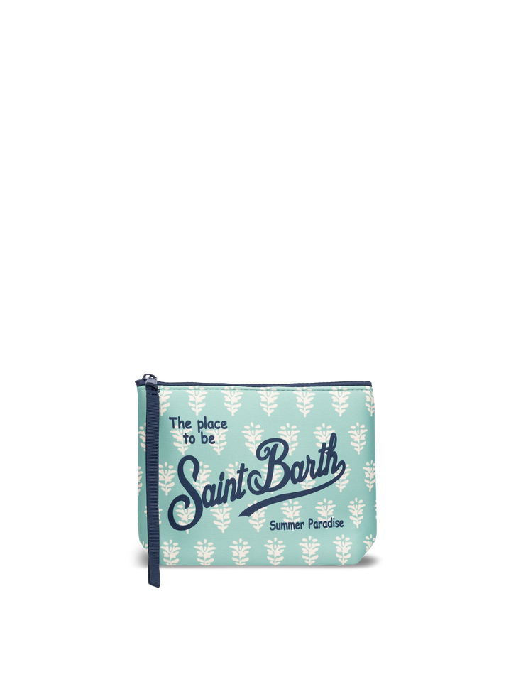 Pochette Aline in scuba con stampa floreale