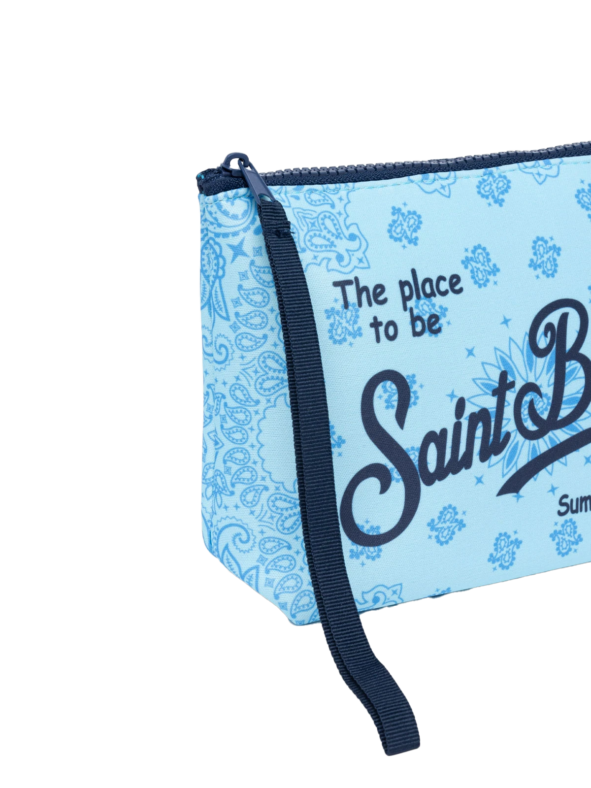 Pochette Aline in scuba con stampa bandana