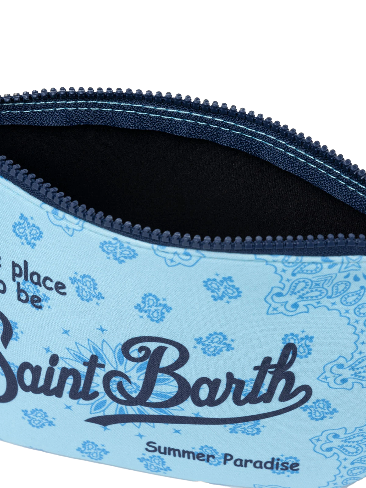Pochette Aline in scuba con stampa bandana