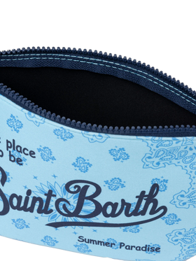 Pochette Aline in scuba con stampa bandana