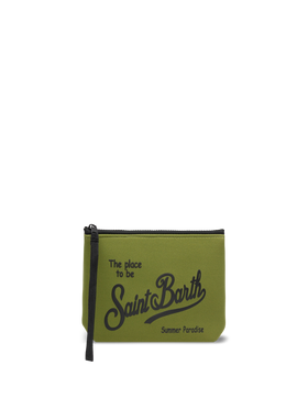 Pochette Aline in scuba verde militare