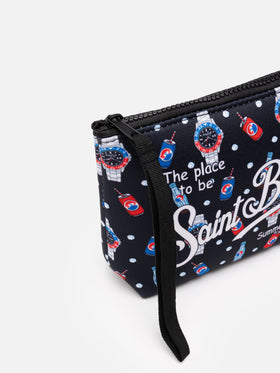 Aline scuba pochette with watch and drink print - MC2 Saint Barth
