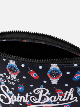 Aline scuba pochette with watch and drink print - MC2 Saint Barth