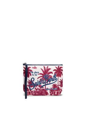 Aline scuba pochette with toile de jouy print | AI CO-CREATED DESIGN BY RICKDICK - POWERED BY RED-EYE
