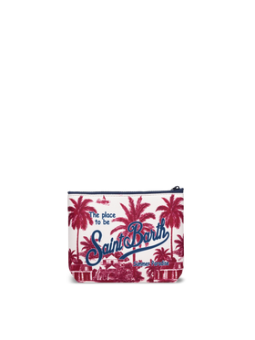 Aline scuba pochette with toile de jouy print | AI CO-CREATED DESIGN BY RICKDICK - POWERED BY RED-EYE