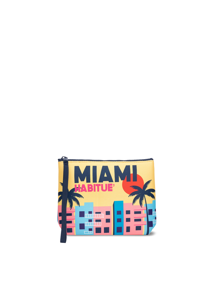 Aline scuba pochette with Miami postcard print - MC2 Saint Barth