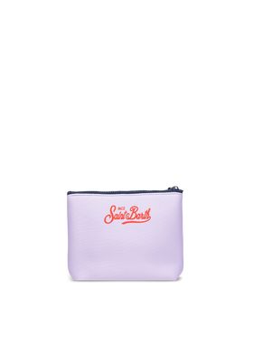 Aline Scuba-Pochette mit Saint-Tropez-Postkarten-Print