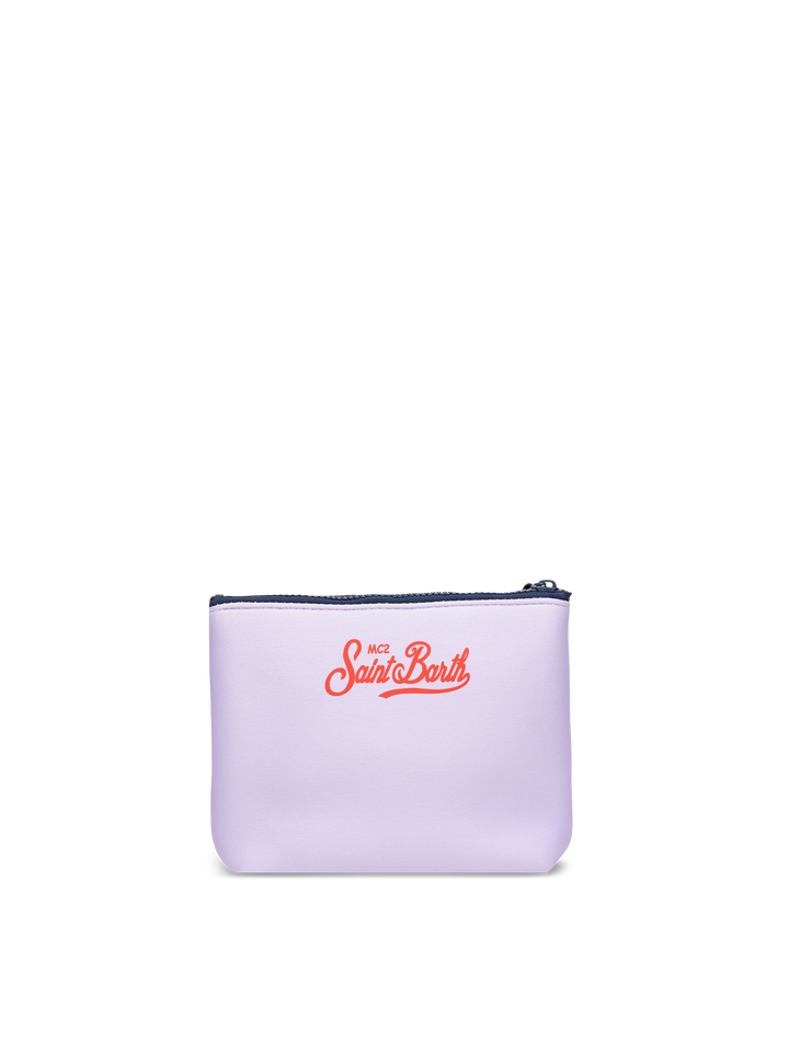 Aline scuba pochette with Saint Tropez postcard print - MC2 Saint Barth
