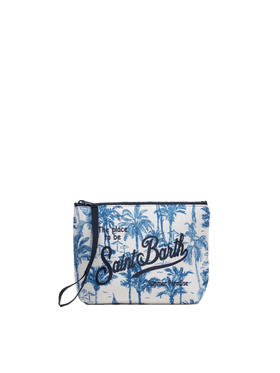 Aline Scuba-Pochette mit Toile-de-Jouy-Print