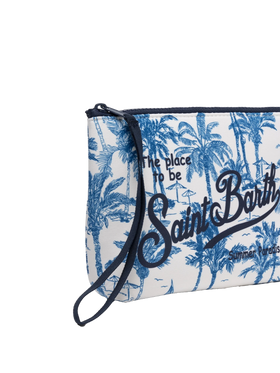 Aline Scuba-Pochette mit Toile-de-Jouy-Print