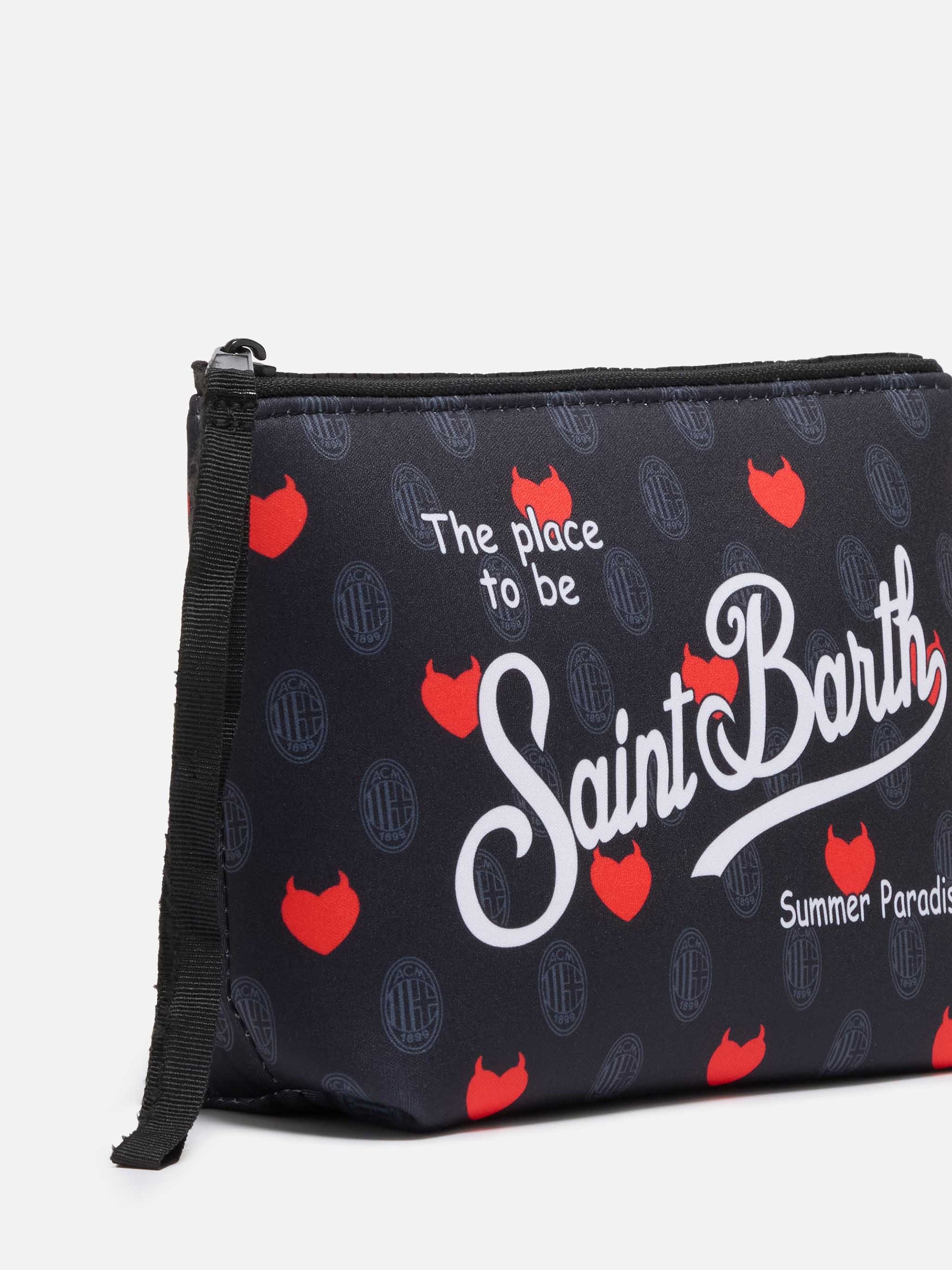 Aline scuba pochette with Milan print | AC MILAN SPECIAL EDITION - MC2 Saint Barth