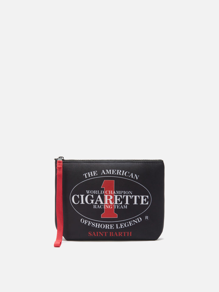 Aline black scuba pouch with Cigarette Racing Team embroidery | Special Edition
