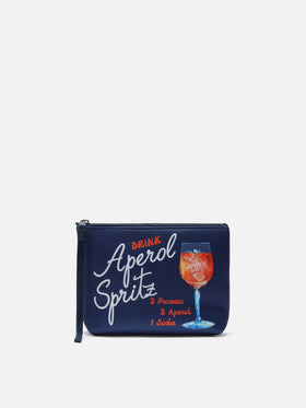 Aline scuba pouch with Spritz recipe print