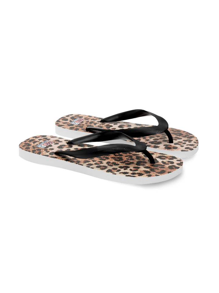Alma flip flops with animalier print