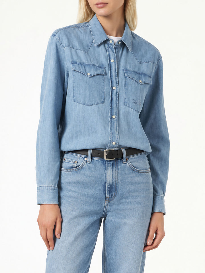 Camisa vaquera Amaya Tex en denim azul claro 