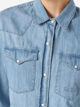 Chemise en denim Amaya Tex bleu clair 