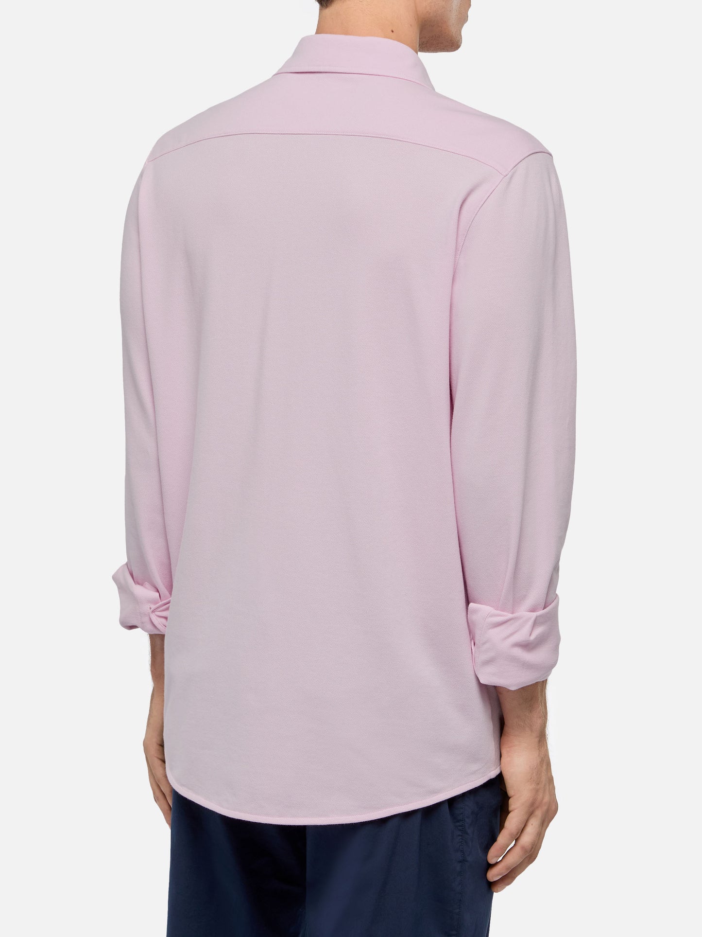 Amalfi pink jersey piquet shirt