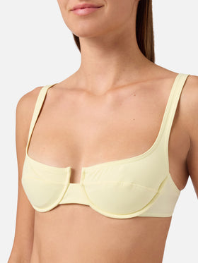 Top bikini Amira balconette giallo burro 