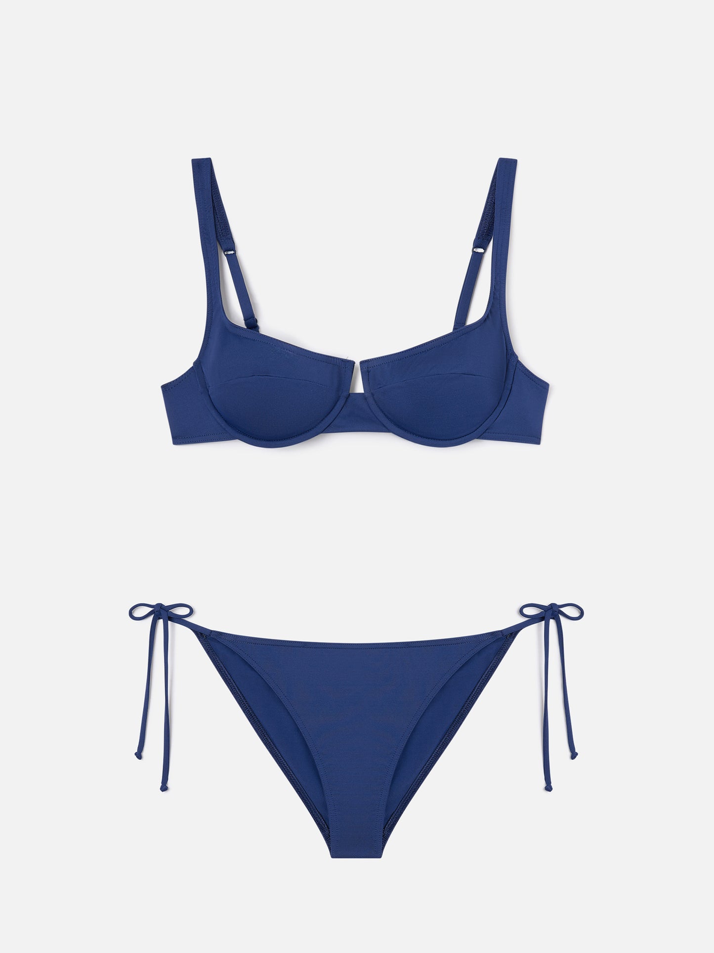 Bikini Amira Naomi balconette verde militare tinta unita