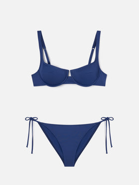 Bikini Amira Naomi balconette verde militare tinta unita