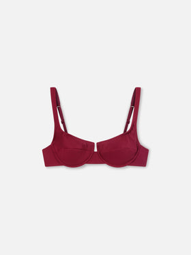 Top bikini Amira balconette bordeaux 