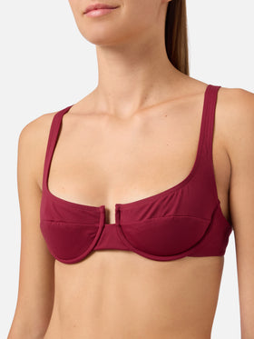 Bikini Amira Naomi balconette bordeaux tinta unita