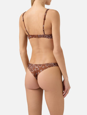 Amira Naomi brown bandana bikini