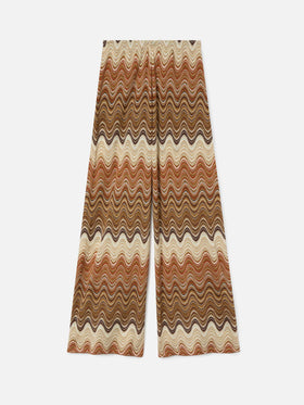 Brown Amalia degradé raschel long trousers