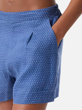 Amani Leinen-Shorts mit Polka-Dot-Print 