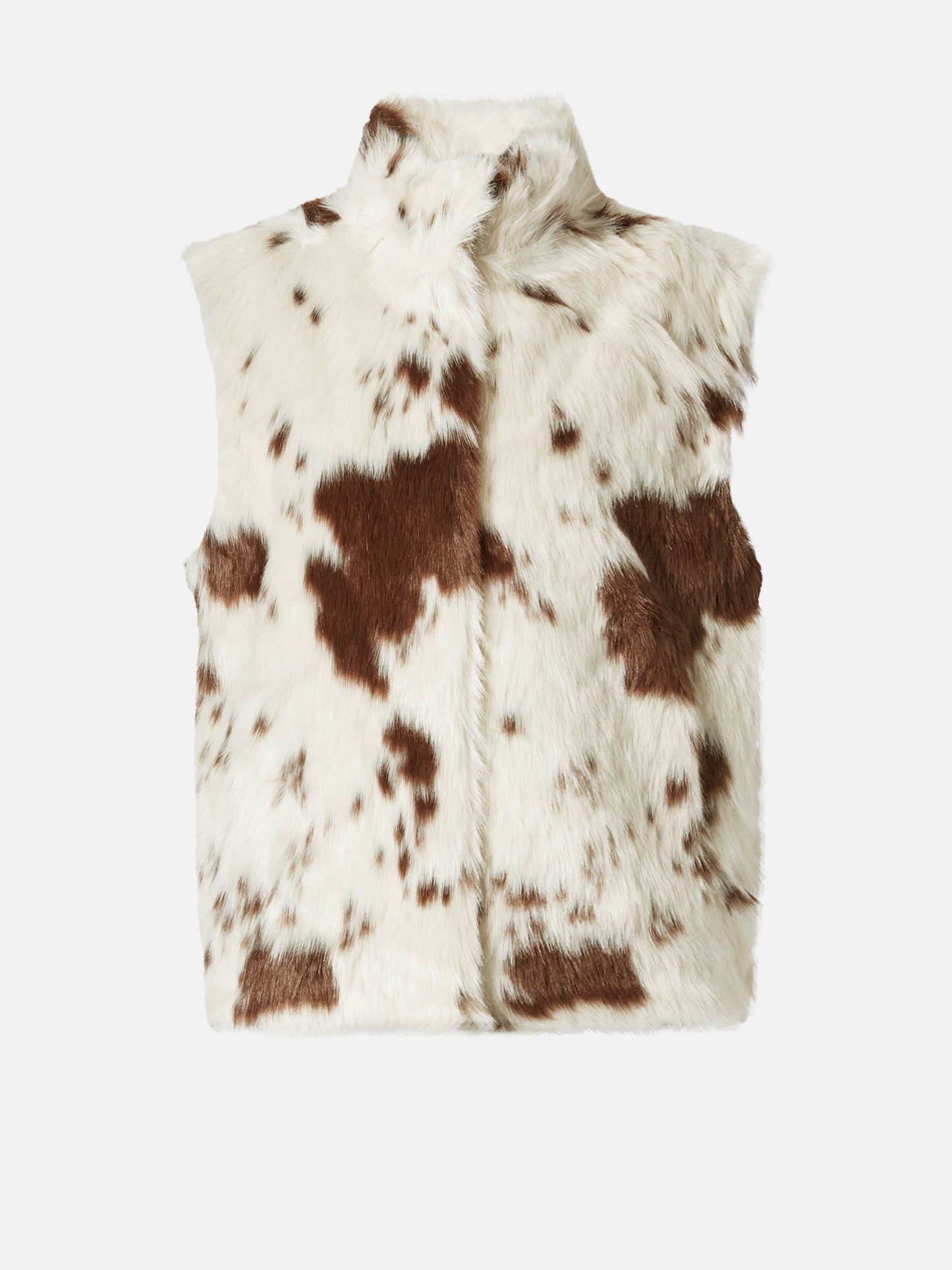 Gilet Ambre in faux fur con stampa muccata