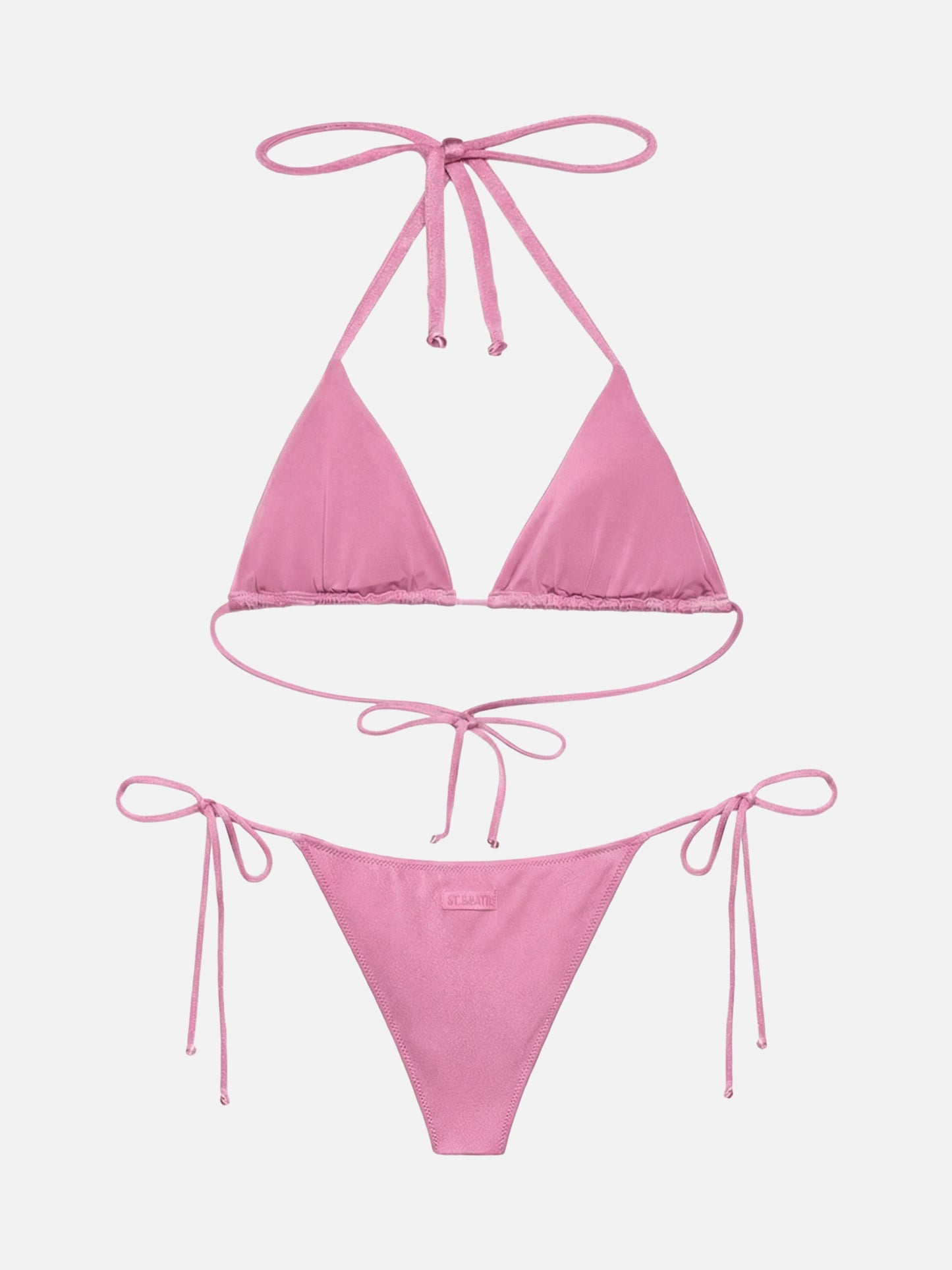 Sliding triangle bikini Annabelle Marielle with pink rhinestones