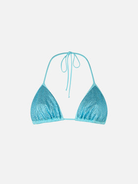 Costume da bagno donna top triangolo Annabelle con strass