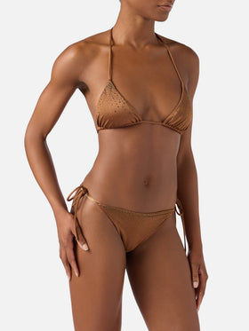 Brauner Annabelle Marielle Bikini mit Strass 