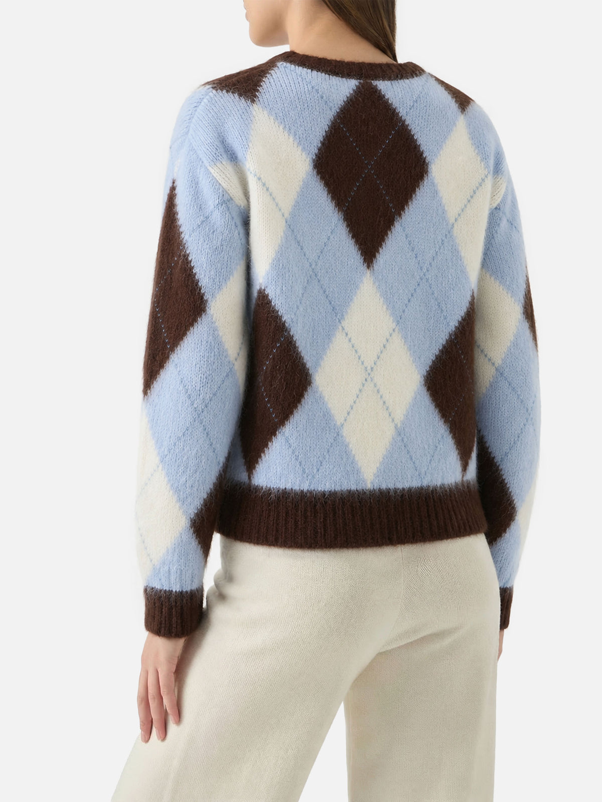 Argyle Annecy Soft cropped sweater