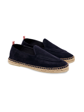 Marineblaue Armand-Espadrilles aus Wildleder
