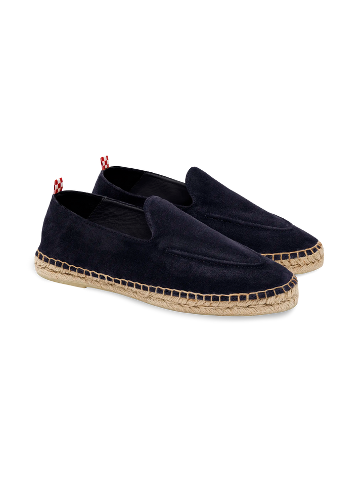 Marineblaue Armand-Espadrilles aus Wildleder
