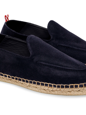 Marineblaue Armand-Espadrilles aus Wildleder