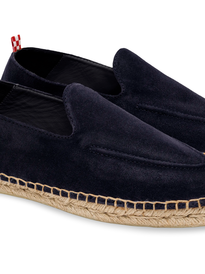 Marineblaue Armand-Espadrilles aus Wildleder